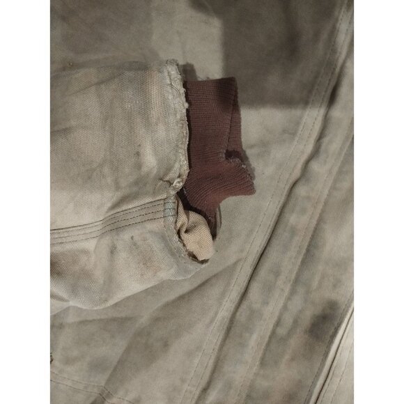Carhartt C03 Arctic Traditional Coat Mens XL Tan Distressed Thrashed Work Jacket - Picture 5 of 9
